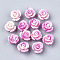 Synthetic Coral Beads, Dyed, Flower, Camellia, 10x10.5x8mm, Hole: 1mm