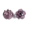 Glass Beads, Flower, Rosy Brown, 9.5x9mm, Hole: 1.2mm