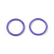 Spray Painted Iron Open Jump Rings, Round, Medium Purple, 18 Gauge, 10x1mm, Inner Diameter: 8mm