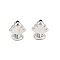 Brass Beads, Mixed Shapes, Rack Plating, Long-Lasting Plated, Cadmium Free & Lead Free, Platinum, Fan, 7x6.5x5mm, Hole: 1.2mm