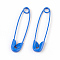 Iron Safety Pins, Royal Blue, 30x7x2mm, Pin: 0.7mm