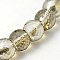 Electorplated Glass Beads, Rainbow Plated, Faceted, Round, Dark Khaki, 11x8mm, Hole: 1mm