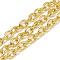 Aluminum Cable Chains, Unwelded, Oval, Gold, 13x10x2.3mm