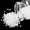 Two Cut Glass Seed Beads, Hexagon, Clear, Size: about 1.8mm in diameter, about 4500pcs/50g
