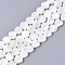 Natural Trochid Shell/Trochus Shell Bead Strands, Heart, 8x8x2.5mm, Hole: 0.7mm, about 51pcs/strand, 15.75 inch(40cm)
