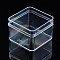 Polystyrene Plastic Bead Storage Containers, Square, Clear, 7x7x5cm