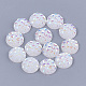 樹脂カボション  半円  ホワイト  12x3~3.5mm&nbsp;LS-CRES-T012-01A-1