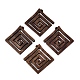 Natural Walnut Wood Pendants&nbsp;WOOD-T032-01-1