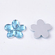 プラスチックカボション  花  空色  9x9.5x1.5mm  約5000個/袋&nbsp;KY-T012-01F-2