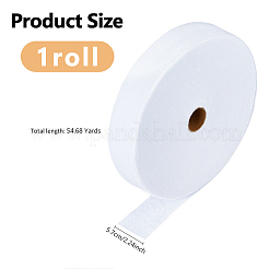 50m ポリエステル生地 刺繍ニードルフェルト DIY クラフト用  服飾材料  ホワイト  57mm  約54.68ヤード（50m）/ロール&nbsp;DIY-WH0037-41