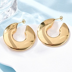 C-Shaped 304 Stainless Steel Stud Earrings&nbsp;EJEW-A125-21G
