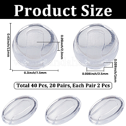 シリコン製眼鏡用鼻パッド200組  メガネアクセサリー用  透明  11.5x7.5x2.5mm&nbsp;DIY-CN0003-82