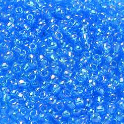 トーホー 6/0ラウンドビーズ  日本製シードビーズ  （163b）透明なabダークアクア  4mm  穴：1.5mm  約7570個/ポンド&nbsp;SEED-TR06-0163B
