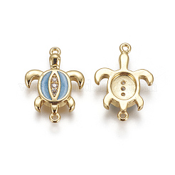 Brass Enamel Links Connectors&nbsp;KK-L177-43A
