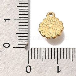 イオンプレーティング（IP）304ステンレススチールラインストーンチャーム  花のチャーム  18KGP本金メッキ  10.5x8.5x3mm  穴：1.2mm&nbsp;STAS-P371-068G