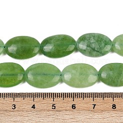 天然石マレーシアジェイドビーズ連売り  染め  フラットオーバル  シーグリーン  18x12.5x6mm  穴：1.2mm  約22個/連  15.43''（39.2センチメートル）&nbsp;G-L164-A-15E