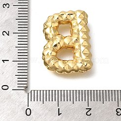 ラックめっき  真鍮チャーム  カドミウムフリー＆鉛フリー  文字a~zのチャーム  文字B  22x17.5x5.5mm  穴：2.5x3mm&nbsp;KK-I722-02G-B