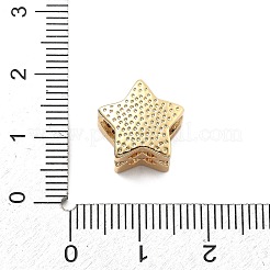 Rack Plating Brass with Cubic Zirconia European Beads and Enamel&nbsp;KK-Q017-08A-G