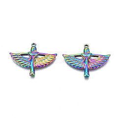 ステンレスペンダント201個  カドミウムフリー＆鉛フリー  天使  虹色  23x30x2.5mm  穴：1.4mm&nbsp;STAS-N098-061