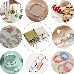 Square Fiber Cloth Jewelry Pouches&nbsp;ABAG-YWC0001-01A