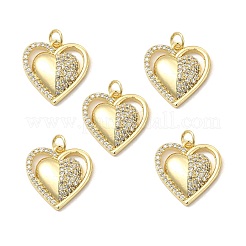 Brass Micro Pave Cubic Zirconia Pendants&nbsp;KK-E068-VB172