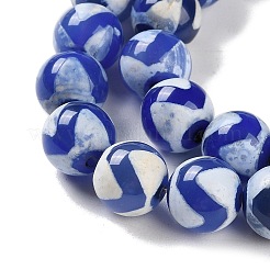 Natural Tibetan Wave Pattern dZi Agate Beads Strands&nbsp;G-B084-A05-01