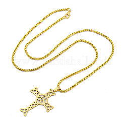 201 Stainless Steel Pendant Necklaces&nbsp;NJEW-H030-05G