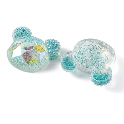 Transparent Epoxy Resin Bear Head Decoden Cabochons&nbsp;CRES-M034-03C