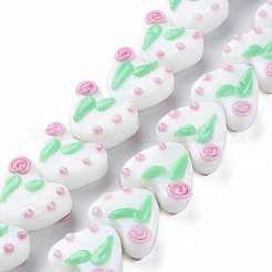 Opaque Handmade Bumpy Lampwork Beads Strands&nbsp;LAMP-T007-20