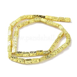 Electroplated Natural Lava Rock Beads Strands&nbsp;G-H303-A04-G01