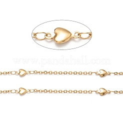 3.28 Feet 304 Stainless Steel Heart Link Cable Chains&nbsp;X-STAS-P254-07G