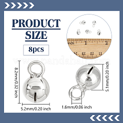 8Pcs 925 Sterling Silver Soniferous Bell Charms&nbsp;STER-BC0003-26