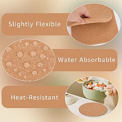 4Pcs 2 Styles Cork Coasters&nbsp;AJEW-CP0009-63