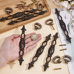 Tibetan Style Alloy Cabinet Door Pull Handles&nbsp;AJEW-WH0752-665A
