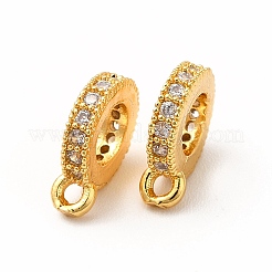 Brass Rhinestone Tube Bails&nbsp;KK-A178-02G