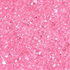 透明なアクリルビーズ  ピーナッツ  ショッキングピンク  4x6.5x3mm  穴：1.2mm  約11500個/500g&nbsp;TACR-G049-01G