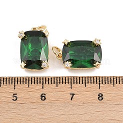 Brass with Cubic Zirconia Pendants&nbsp;KK-B157-24G