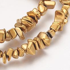 Electroplate Non-magnetic Synthetic Hematite Beads Strands&nbsp;G-K210-02A