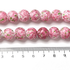 ランプワークビーズ連売り  ラウンド  淡いバイオレットレッド  12mm  穴：2mm  約45個/連  19.09''（48.5センチメートル）&nbsp;LAMP-E036-05