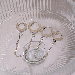304 Stainless Steel Double Hoop Earrings&nbsp;LS-MR5032