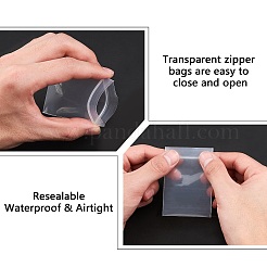 丈夫な再封可能なプラスチック袋  ジップトップバッグ  透明  7x5cm  片側の厚さ：5.9ミル（0.15mm）  300個/セット&nbsp;OPP-PH0001-26D