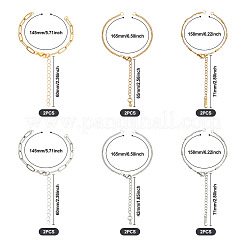 12Pcs 6 Styles 304 Stainless Steel Chain Bracelet Makings&nbsp;AJEW-TA0001-34