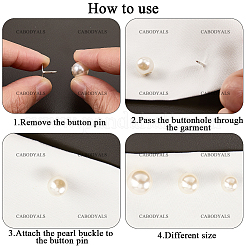 20Pcs ABS Plastic Pearl No Sewing Buttons&nbsp;BUTT-CY0001-22C