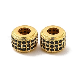 Rack Plating Brass Cubic Zirconia Beads&nbsp;KK-G457-09G-01