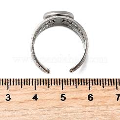 304ステンレススチールカフリング部品  パッドリングのセッティング  ラウンド  ステンレス鋼色  トレイ：10mm  内径：18.6mm&nbsp;STAS-V012-01A-P