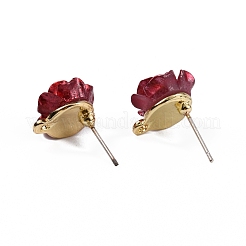 Resin Stud Earring Findings&nbsp;ZIRC-TAC0002-025