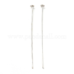 スターリングシルバーフラットヘッドピン925本  銀  30x0.5mm  ヘッド：2mm  約266個/20g&nbsp;STER-F018-01B