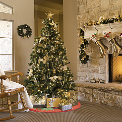 Polyester Christmas Tree Skirt&nbsp;DIY-WH0321-40A