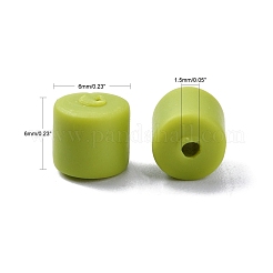 樹脂粘土ビーズ連売り  コラム  緑黄  5~7x6mm  穴：1.5~2mm  約61~69個/連  15.74インチ&nbsp;X-CLAY-T001-C03