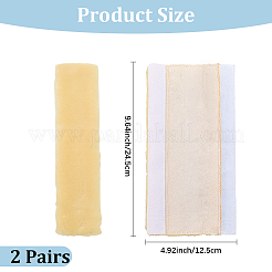 ウール繊維ショルダーストラップパッド2組  快適クッションパッド  シートベルトパッド  ベージュ  245x65x9mm&nbsp;AJEW-CN0005-42B